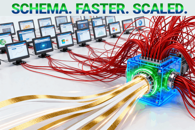 SCHEMA. FASTER. SCALED. Improved efficiency apply schema across multiple clients websites.