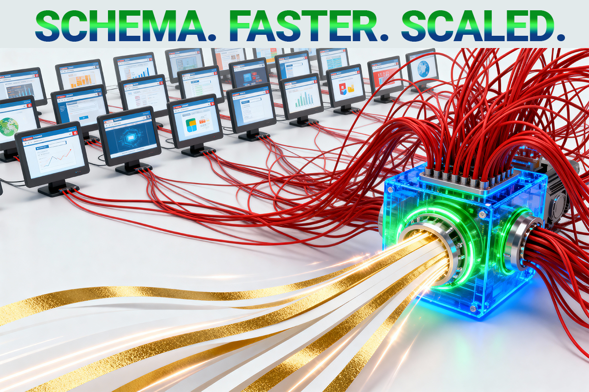 SCHEMA. FASTER. SCALED. Improved efficiency apply schema across multiple clients websites.