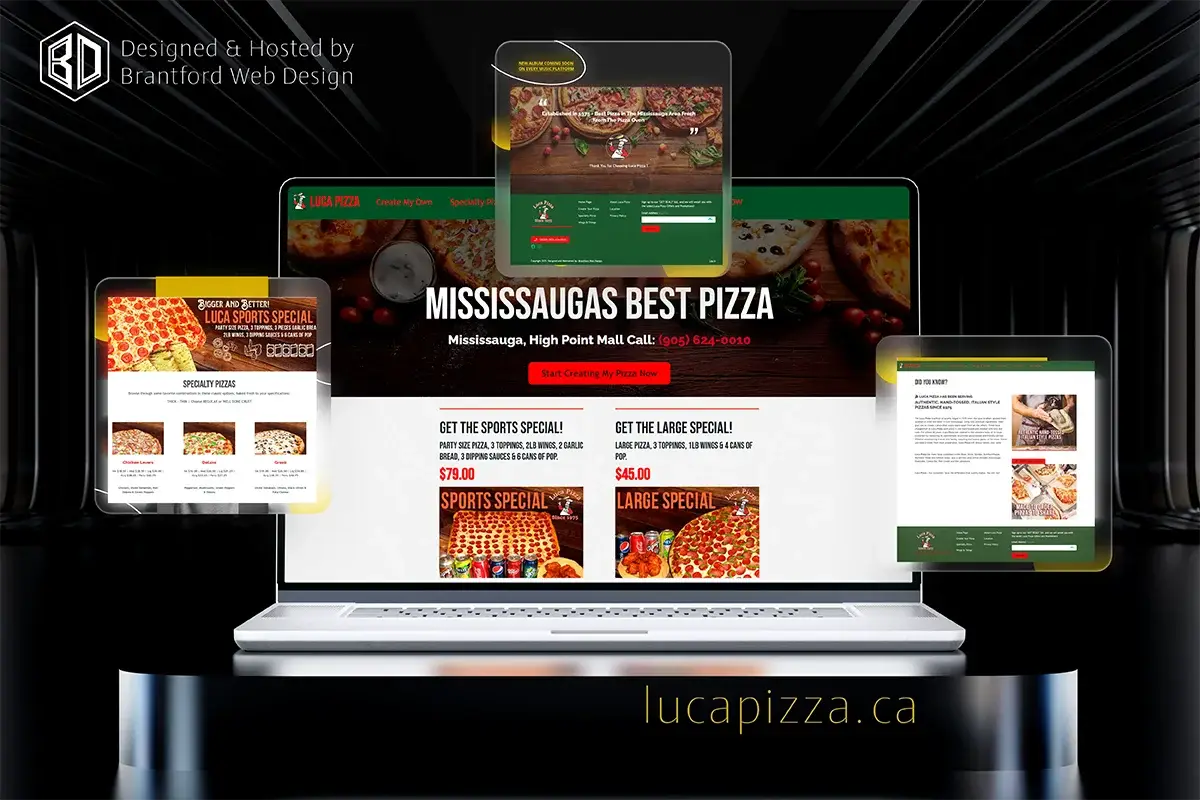 Custom Designed Food and Restaurant Website Starting at $399 CAD