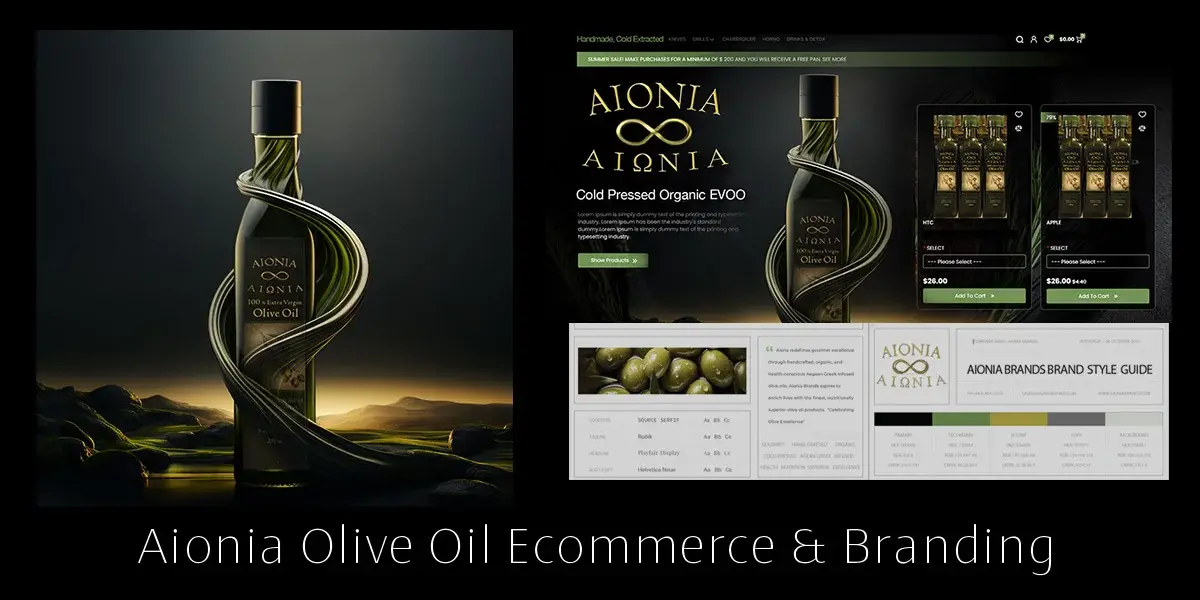 Professional Graphic Design for Olive Oil Ecommerce & Branding