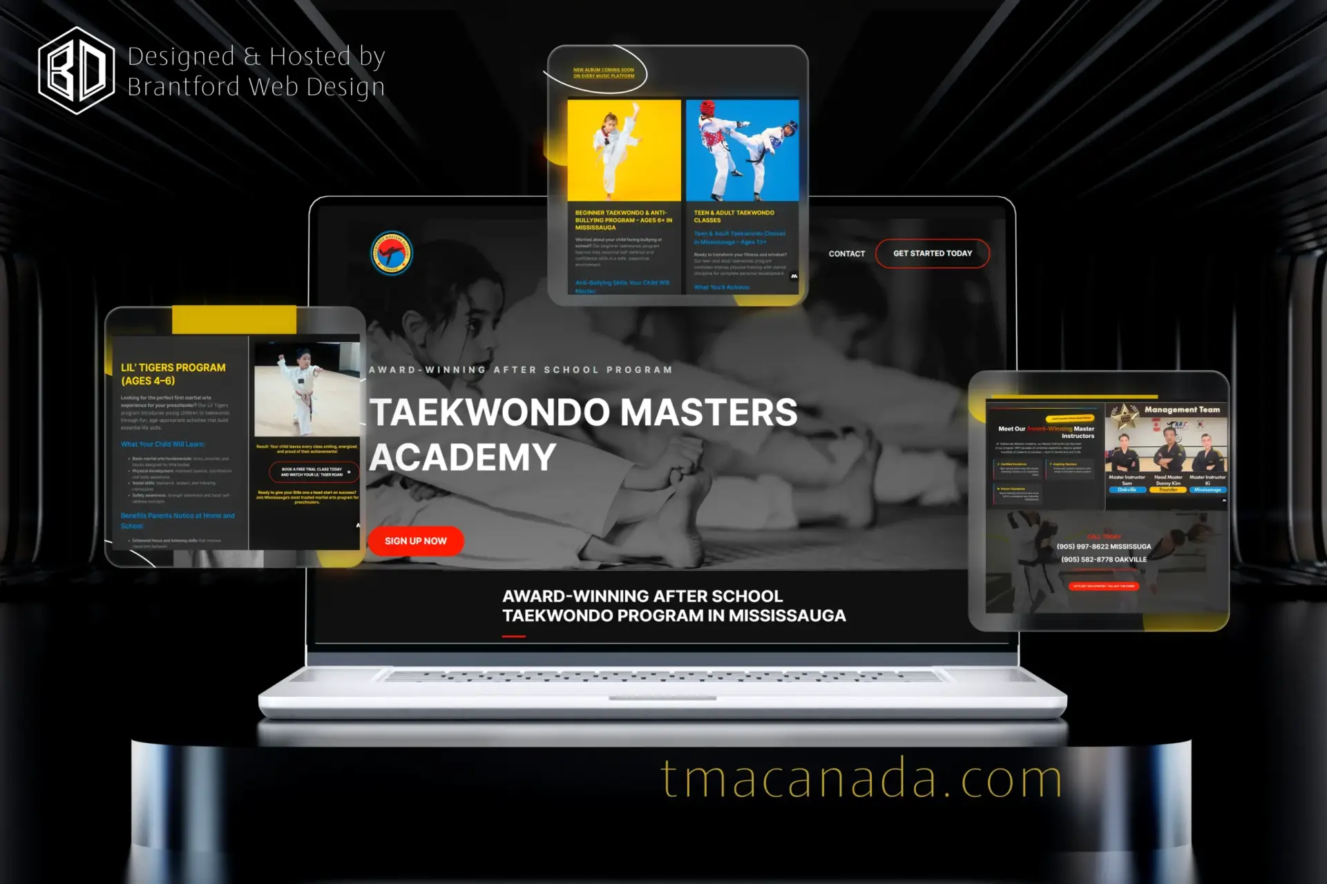 Custom Designed Martial Arts Club Website Starting at $399 CAD