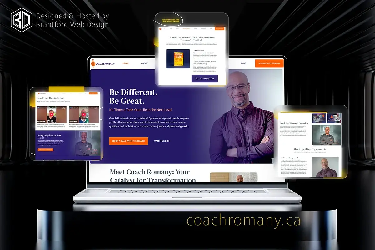 Custom Designed Coaching Public Speaker Website Starting at $399 CAD