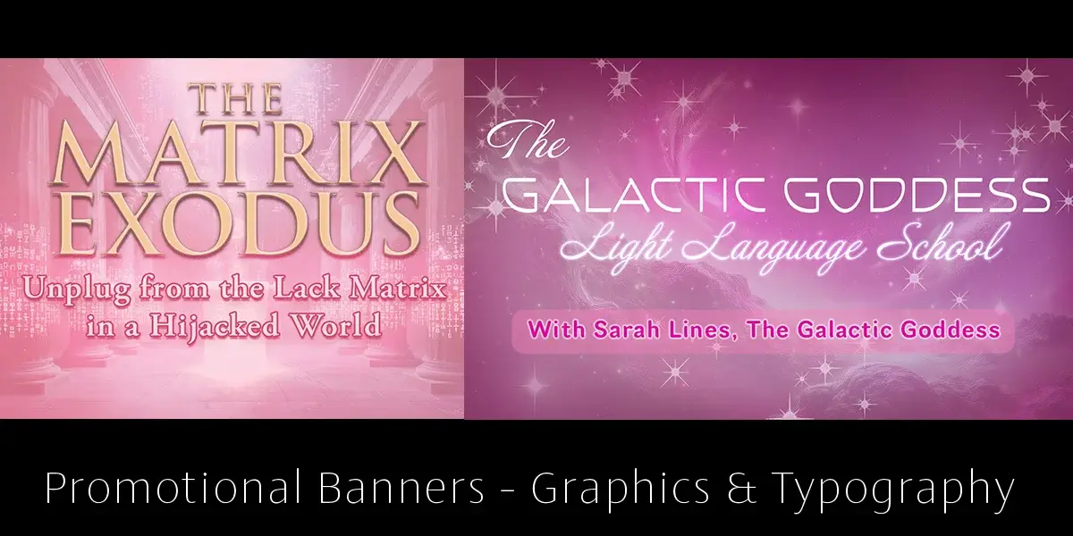 Professional Graphic Design Web Promotional Banners with Typography