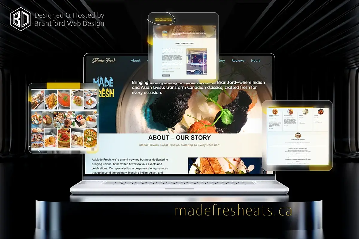 Custom Designed Catering and Food  Website Starting at $399 CAD
