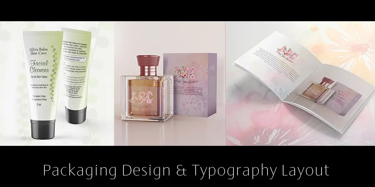 Professional Packaging Graphic Design & Typography Layout for Print