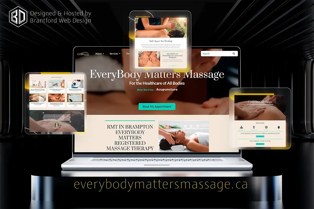 Custom Designed Spa and Massage Service Website Starting at $399 CAD